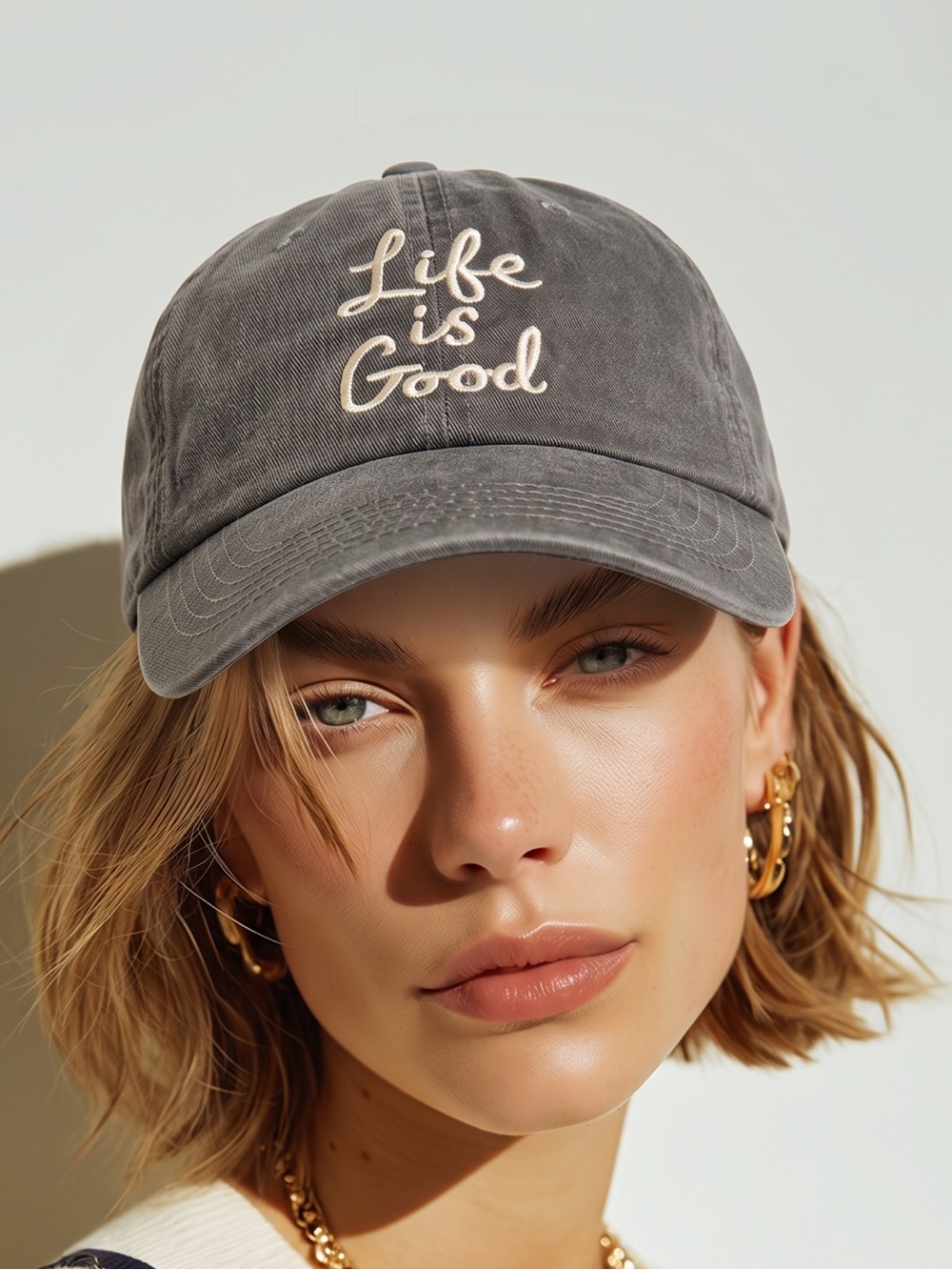 NWT Life is Good GRAY versatile baseball hat for Men/women Have 2 in stock - Picture 1 of 10